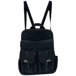 Vera Bradley Quilted Black Backpack One Size